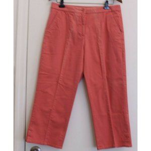 Women's Size 10 Coldwater Creek Coral Orange Stretch Capris